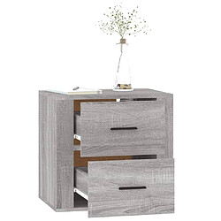 Maison Chic Table de chevet murale - Table de Nuit Sonoma gris 50x36x47 cm pas cher