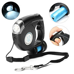 Universal Laisse pour chien de 4,5 mètres LAMPE DE POUCE LED LAMPE POUR CHIEN RETRAITABLE AUTOMATIQUE LAMPE POUR CHIEN SACS POUBLE Fournitures pour animaux de compagnie