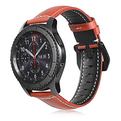 Wewoo Bracelet pour montre connectée de sport en cuir arbre Samsung Galaxy Watch Active 22 mm rouge