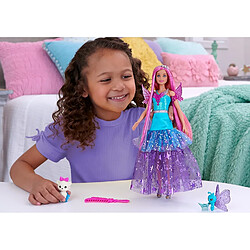 Mattel Barbie - A Touch Of Magic - Poupée Malibu avec cheveux longs colorés