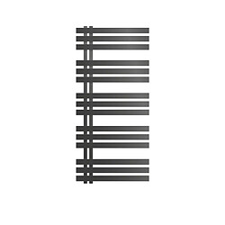 ECD Germany Iron EM Design Radiateur Sèche-Serviettes - 600 x 1200 mm - Anthracite - sans Elément Chauffant Electrique - Sèche Serviette pour Salle de Bain 