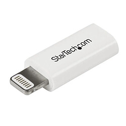 StarTech.com Adaptateur Apple Lightning à 8 broches vers Micro USB pour iPhone / iPod / iPad - Blanc