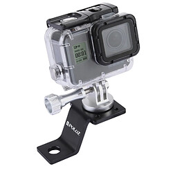 Wewoo Support Holder argent pour GoPro HERO6 / 5 Session / 5/4 Session / 4/3 + / 3/2/1, d'autres caméras de sport alliage d'aluminium moto fixe de montage avec adaptateur de trépied et vis 