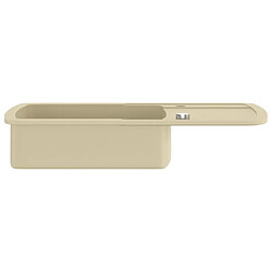 Avis vidaXL Évier de cuisine Granit Seul lavabo Beige