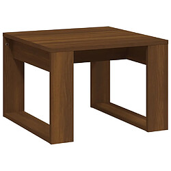 vidaXL Table d'appoint Chêne marron 50x50x35 cm Bois d'ingénierie