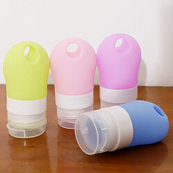 4 récipients cosmétiques vides rechargeables portatifs de silicone de silicone pour le voyage 38ml