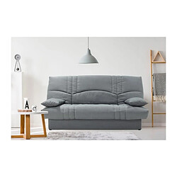 Clic clac 3 places THELMA - Tissu Soro gris moyen - Couchage 125x190 cm - L190 x P92 x H96 cm