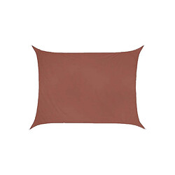 Ideprice Toile d'ombrage rectangulaire 4 x 3 mètres terracotta.