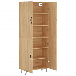 Avis vidaXL Buffet haut Chêne sonoma 69,5x34x180 cm Bois d'ingénierie