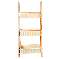 Étagère Alexandra House Living Beige Rotin Fibre naturelle 34 x 80 x 23 cm