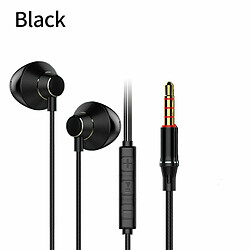 T3 Écouteurs Intra-Auriculaires Filaires Basses Stéréo Musique Écouteurs Écouteurs 3.5Mm Casque Ergonomique Universel Noir 