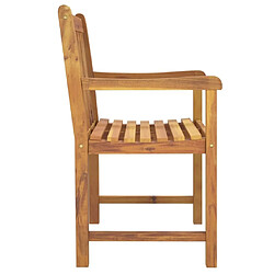 Maison Chic Lot de 4 Chaises de jardin,Fauteuil d'extérieur 56x55,5x90 bois massif d'acacia -MN54991 pas cher