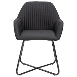 Avis Decoshop26 Lot de 2 chaises de salle à manger cuisine design moderne tissu noir CDS020863