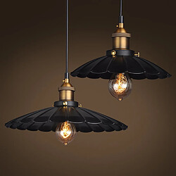 Stoex Suspension Vintage Industrielle Lampe de Plafonniers Lustre Retro avec Abat-jour E27 Noir