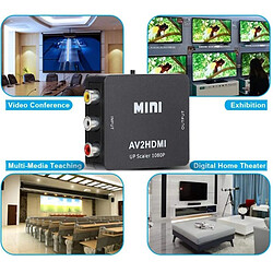 iLike HD6 Mini boîtier convertisseur numérique vers analogique entrée HDMI vers sortie 3RCA alimenté par Mini USB noir pas cher