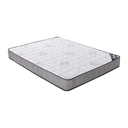 Vente-Unique Ensemble 160 x 200 cm sommier coffre blanc + matelas ressorts ensachés ép.19cm - KIJAL de YSMÉE