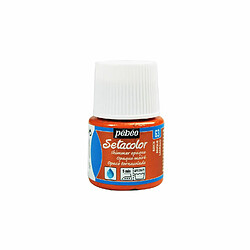 Pebeo Peinture textile Setacolor opaque effet métallique - Orange brique - 45 ml