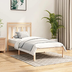 vidaXL Cadre de lit sans matelas 90x190 cm bois massif