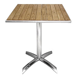 Table Bistro Carrée Plateau Basculant Frêne 60 cm - Bolero 