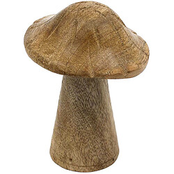 Sil Champignon déco en manguier 13 x 10 cm.