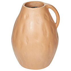Beliani Terre cuite Vase décoratif 40 cm Beige KULIM