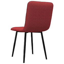 Decoshop26 Lot de 2 chaises de salle à manger cuisine design moderne tissu bordeaux CDS020294 pas cher