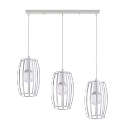 Avis Stoex Suspensions Luminaires Industriel 3 Cage forme Olive , Lustre Abat-jour en Style Nordique E27 Blanc pour Décor Restaurant Salle Chambre