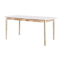 Table a manger extensible - 6 a 8 personnes - Rectangulaire - JULIA - 160 / 200 cm - En MDF avec pietement en Bois hevea massif