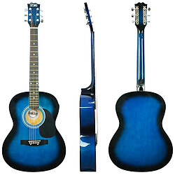 3rd Avenue Pack guitare acoustique avec sangle, Support pour guitare, un accordeur, médiators et cordes - bleu