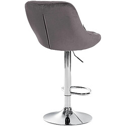 Non Tabouret de bar Lazio velours chrome pas cher