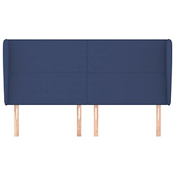 Avis Maison Chic Tête de lit scandinave avec oreilles,meuble de chambre Bleu 183x23x118/128 cm Tissu -MN88754