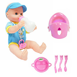 Silicone Baby Doll Poupée Bébé Vinyle Réaliste Bébé Garçon Bleu