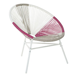 Beliani Chaise de jardin Rose fushia ACAPULCO