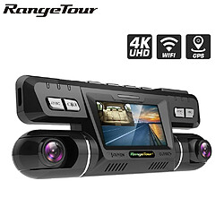 Caméra 170 Degrés Dash Cam 4K WiFi GPS Range Tour - Double Lentille, Full HD 1080P + 1080P, Voiture DVR, Enregistreur Vidéo, Capteur Sony, Vision Nocturne, WDR Double