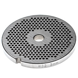 vhbw Grille de hachoir taille 32, diamètre des trous 3mm, trou central de 13,4mm, acier inoxydable compatible avec ADE, Caso, Fama, KBS, Porkert