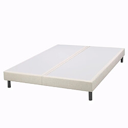 Ebac Sommier tapissier + pieds SR15 Sahara 2x80x200 Lattes bois massif - H.15 cm