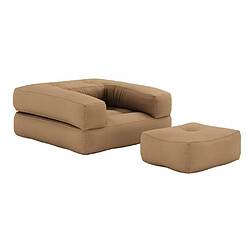 Inside 75 Fauteuil futon standard convertible CUBE CHAIR couleur mocca 