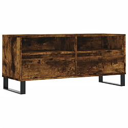 Maison Chic Meuble TV scandinave - Banc TV pour salon chêne fumé 100x34,5x44,5 cm bois d'ingénierie -MN61261