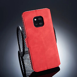 Etui en PU style rétro rouge pour votre Huawei Mate 20 Pro