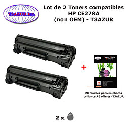 2 Toners génériques HP 78A, CE278A pour HP LaserJet P1566 P1606 P1606dn+ 20f papiers photos A6 -T3AZUR