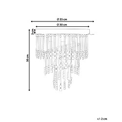 Avis Beliani Lustre en cristal de verre argenté d 35 cm ESMELLE