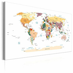 Paris Prix Tableau Imprimé World Map : Travel Around the World 40 x 60 cm