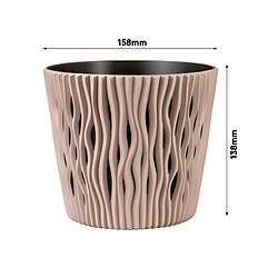 WellHome 2x Pot de fleurs rondes en plastique en plastique ronds 15.8 (long) x 15.8 (largeur) x 13.8 (High) cm