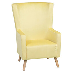 Beliani Fauteuil Velours Jaune ONEIDA