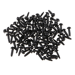 Yeux en plastique noirs pour animaux en peluche jouets bricolage artisanat fournitures 3.5mm 100pcs pas cher