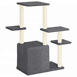 Arbre à chat avec griffoirs,niche pour chat en sisal gris foncé 97,5 cm -MN45441 pas cher