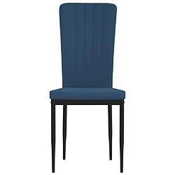 Acheter Maison Chic Lot de 2 Chaises à manger,Chaise pour cuisine,Solide Structure Bleu Velours -MN53839