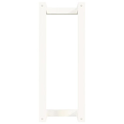 Maison Chic Porte-serviette mural,Étagère pour serviettes,Barre porte-serviett pour salle de bain Blanc 23x18x60 cm Bois de pin massif -GKD68686 pas cher