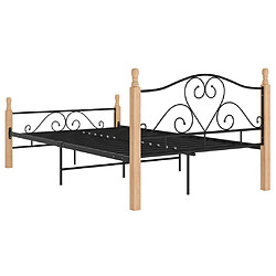 Acheter vidaXL Cadre de lit sans matelas noir métal 120x200 cm