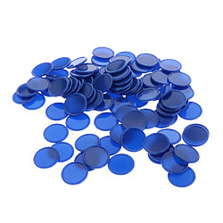 25MM barillet en plastique Coin Chip Money 100 barils un baril Concave Edge Blue pas cher